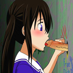 Blowjob through a hole