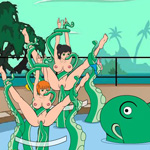 Swimming pool monster